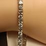 Rhodium Plated Sterling Silver 13 carat Moissanite Tennis Bracelet Image 9