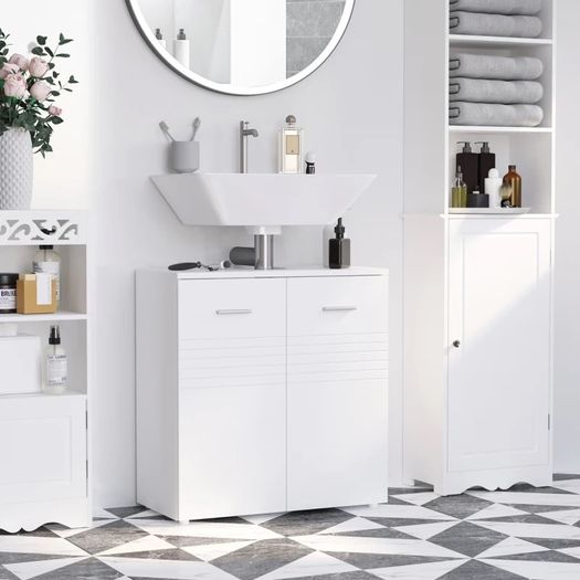 Under Sink Cabinet, Bathroom Vanity Unit, Pedestal Under Sink Design, Storage Cupboard (FREE SHIPPING)