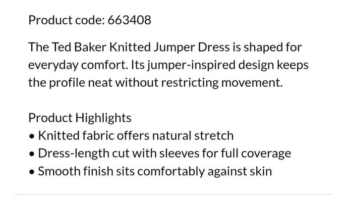 Ted Baker Dress. New.