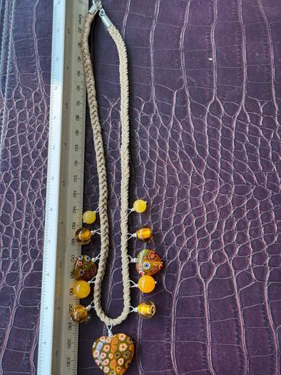 necklace with murano glass pendants