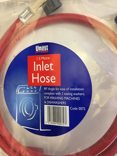 1.5 M Inlet Hose for Dishwashers  Washing Machine