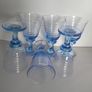 GLASSES - Wine - Dessert -  Set of Six - Blue Image 2