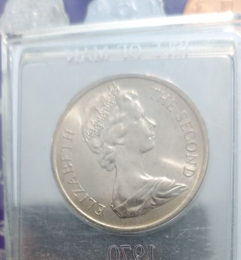 1970  Isle of Man " Manx Cat"  coin