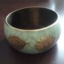 BANGLE - Brass - Enamelled - Pale Green Image 5