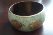 BANGLE - Brass - Enamelled - Pale Green