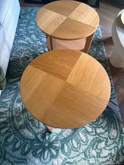 Round side tables x 2