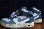 Nike Air Force 1 Mid Junior 3 35.5 white grey velcro