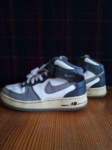 Nike Air Force 1 Mid Junior 3 35.5 white grey velcro