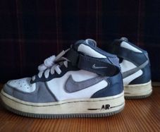 Nike Air Force 1 Mid Junior 3 35.5 white grey velcro
