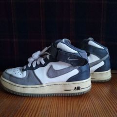 Nike Air Force 1 Mid Junior 3 35.5 white grey velcro