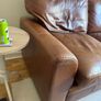 2 x Brown Leather 2-Seater Sofas Image 7