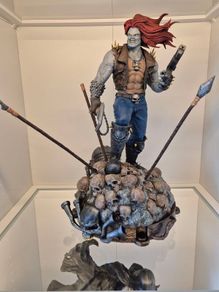 lobo statue 3d printed and custom painted