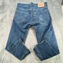 Mens Levis 907 Jeans Size W34 L25, Blue Cut-Off, Straight, Relaxed Fit - Vintage Image 10