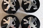 4 x Peugeot Centre Caps (Black) FREE POST