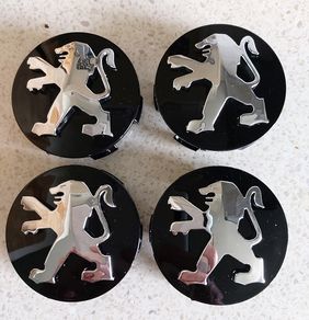 4 x Peugeot Centre Caps (Black) FREE POST