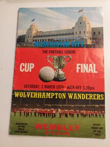 1974 League Cup Final - Man City v Wolves - match programme