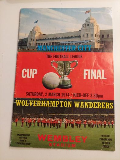 1974 League Cup Final - Man City v Wolves - match programme