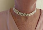 Vintage Triple Strand Pearl Choker
