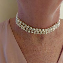 Vintage Triple Strand Pearl Choker