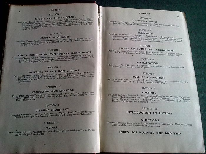 Verbal Notes and Sketches for Marine Engineer Officers 2 volumes complete