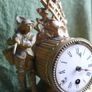 Antique Metal Figural Mantle Clock , French Rococo (It doesn't work for repair) Image 7