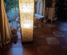 large Wicker Floor Lamp