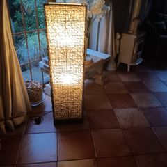 large Wicker Floor Lamp