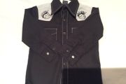 Amazing retro style rockability black and white shirt by celebrity favourite designer brand Knuckleheads 2 - 3