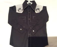 Amazing retro style rockability black and white shirt by celebrity favourite designer brand Knuckleheads 2 - 3