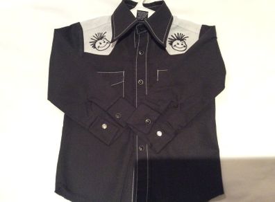 Amazing retro style rockability black and white shirt by celebrity favourite designer brand Knuckleheads 2 - 3