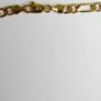 MEN'S 18ct Yellow Gold Plated Figaro Chain Necklace length 16" Image 10