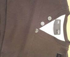 F&F Blue Men's Charcoal Long Sleeve Sweatshirt with White Mock Layer in Size XXXL (Brand New & Tagged)