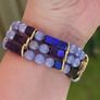 Genuine Pearlescent Angelite & Natural Hematite Bracelet Image 2