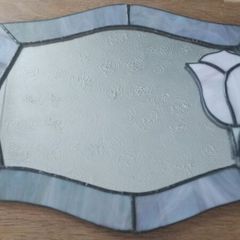 Handmade stained glass mirror