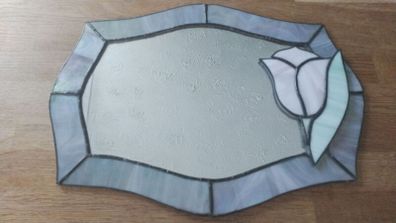 Handmade stained glass mirror