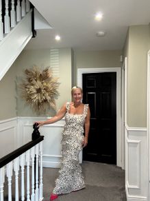 pretty lavish polka dot maxi dress