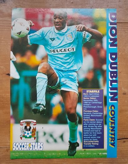 Dion Dublin Coventry City Signed/Autographed Picture