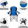 Camping Chair, Padded Camping Chairs for Adults with Armrests and Cup Holder, Heavy Duty Folding Chair Portable for Fishing Beach, Perfect for Caravan Trips, BBQs, Garden, Picnic, Travelling (FREE SHIPPING) Image 2
