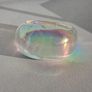Colourless Pearly Iridescent Resin Ring Image 3
