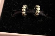 2 Pandora Silver Heart Row Spacer-Good condition