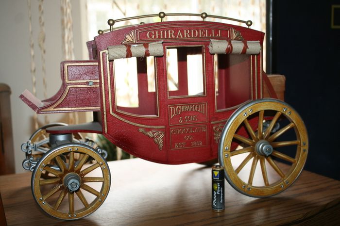 Vintage Ghirardelli Chocolate Stagecoach Carriage Promo Display 13x8.x 6.5