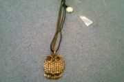 gold owl pendant necklace