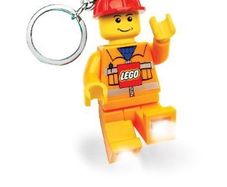 Lego construction worker builder Keyring with LED torch. NEW