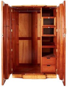 Harry & Lou Epstein London Art Deco Walnut wardrobe