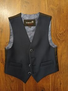 Boys navy waistcoat age 7-8