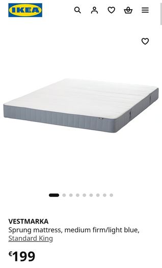 king mattress, Ikea vestmarka sprung