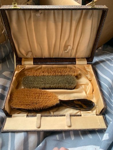 Hair brush boxed vanity set
