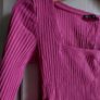 Unworn Pink Square Neck Long Sleeve Top SIZE M Image 6