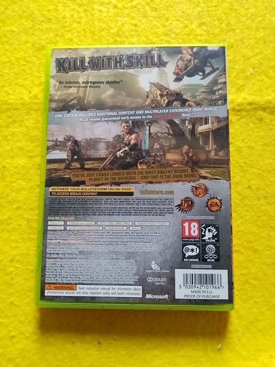 Bulletstorm Epic edition Bullet storm Xbox 360 games Original