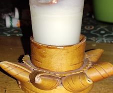 Vintage Swedish Birch Bark Candle Holder